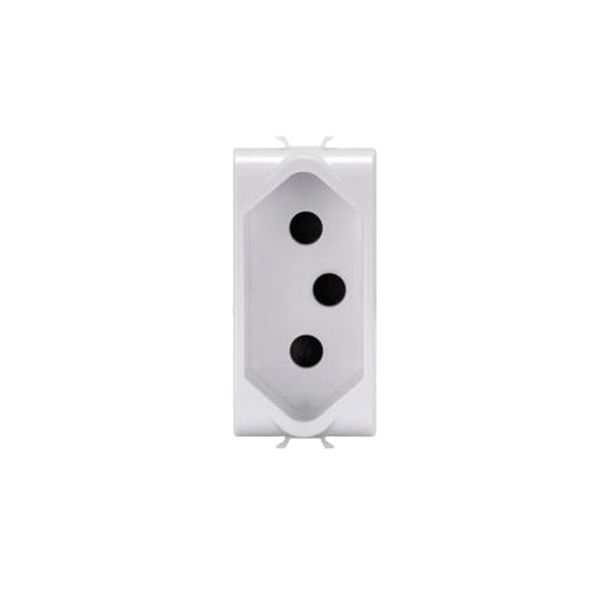 Gewiss - Chorus Socket-Outlet 1M 16A New SA Standard Satin White