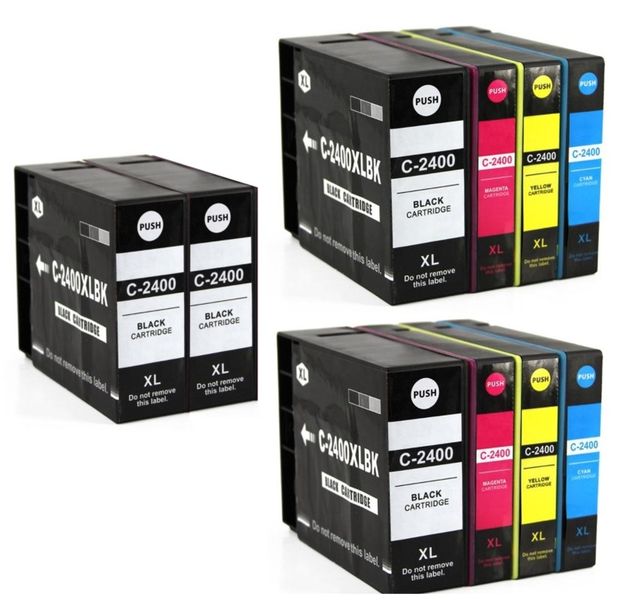 Canon PGI-2400XL / 2400 Twin Multipack + 2 Extra Black - Compatible