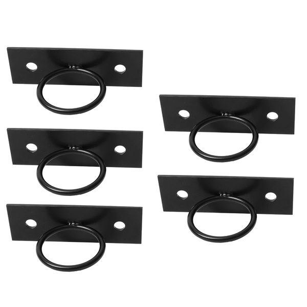 5Pack Black Decorative Ring Rope Supports Holders for Rope Fencing Stair De