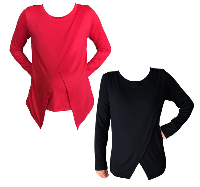 Long Sleeve - 2 Pack - Red &amp; Black image