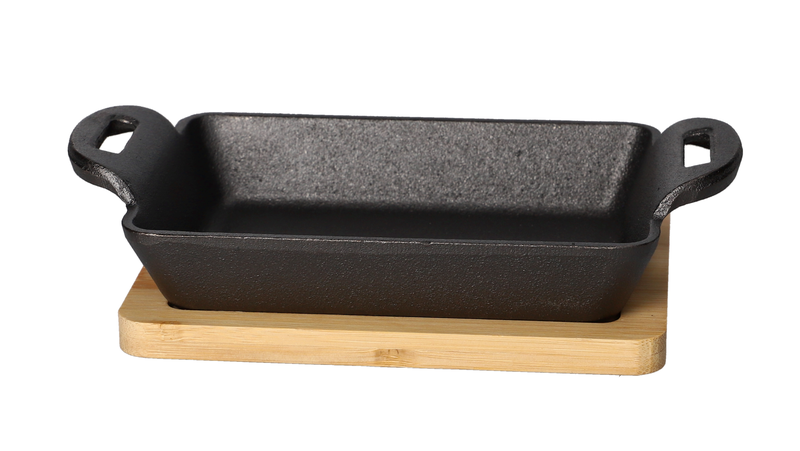Danny Home Sizzling Pan with Bamboo Base 19.4cm