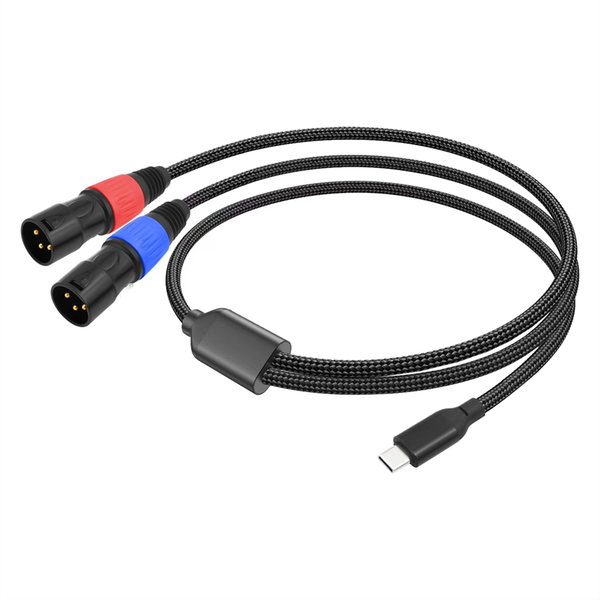 Type C To Dual Xlr Male Aux Audio Cable Usb C To Dual Xlr Cable200Cm