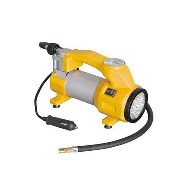 Portable DC 12V Vehicle Air Tire Inflator With LED Light