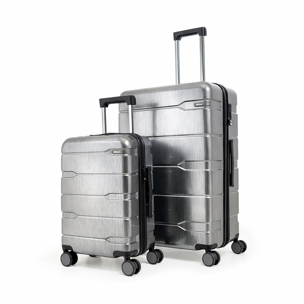 Cyprus 2-Piece Luggage Set - ABS Suitcase &amp; Travel Bag w/ Wheels - 55/75cm