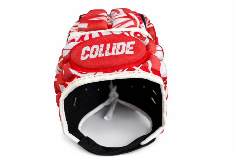 Collide Sport - Mãori Rugby Scrum Cap - Red/White - Medium to Large