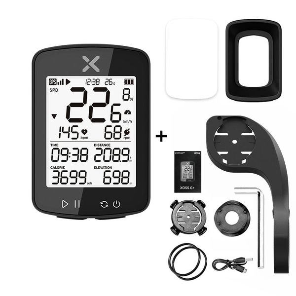 XOSS G+ Gen2 Cycling Computer, IPX7 Waterproof Speedometer