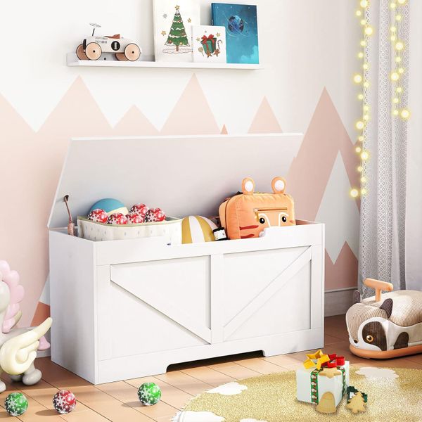 Storage Cabinet Shoe Bench Wooden Entryway Chest Lift-Top Organizer