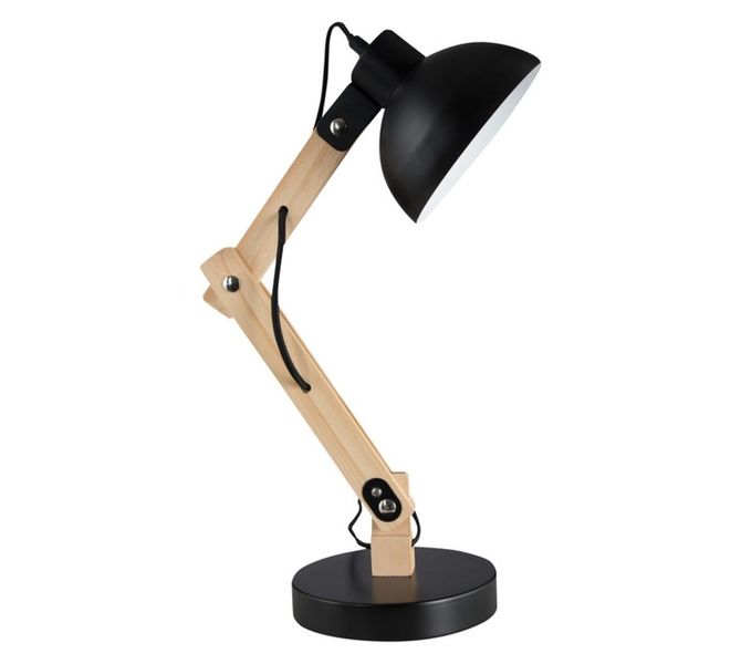 Lighting Metal and Wood Desk Lamp (60W)