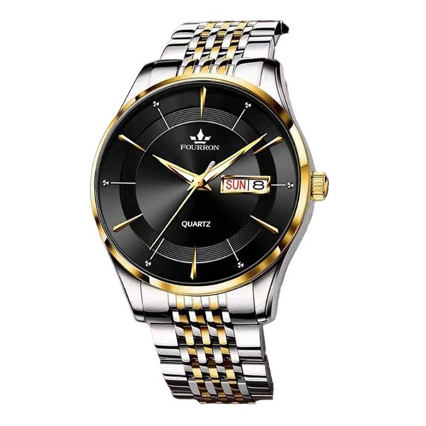 FOURRON Men's Calendar Ultra-thin Watches Waterproof Quartz Watches