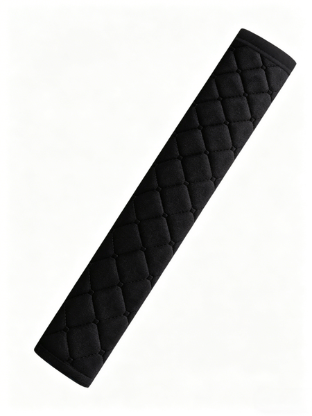 Car Seat Belt Shoulder Pad, Crystal Velvet Anti-Choke, Black, One Piece