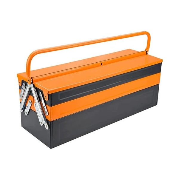 Portable Craftsman DIY Metal Tool Box 5 Tray Storage Organiser Drawer