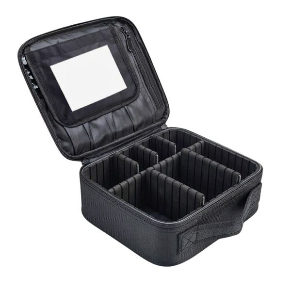 Bestby - Large Capacity Portable Makeup Cosmetic Case with Mirror