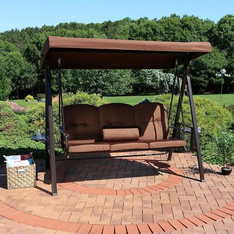 3 Seater Outdoor Swing with adjustable Canopy Shop Today. Get it Tomorrow takealot