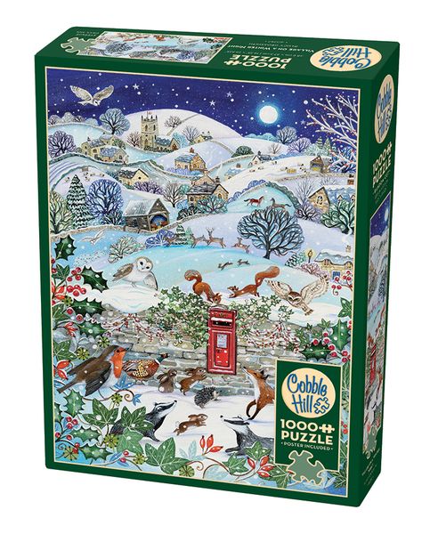 Cobble Hill Village on a Winter Night 1000 Piece Puzzle