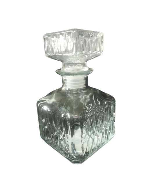 Glass Square Decanter Whiskey Bottle 350ml