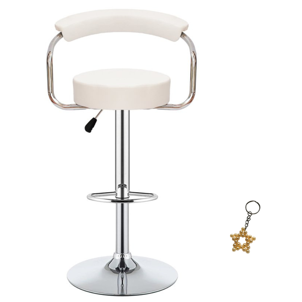 Faux Leather Bar Stools - White