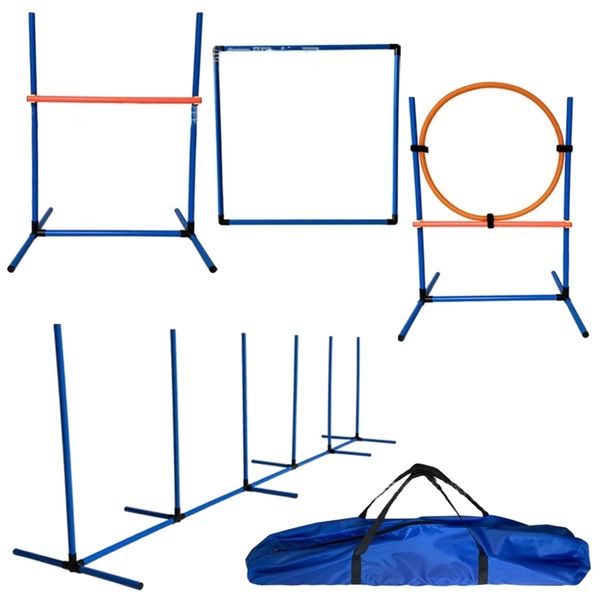 Pet Dog Exercise 5pc Agility Pole Training Equipment Kit(90cm)