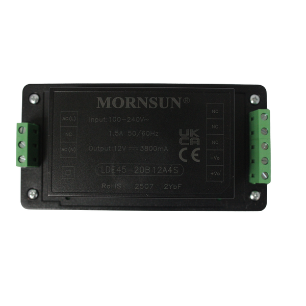 LDE45-20B12A4S - 12V 3.8A DIN Rail Mount Switch Mode Power Supply