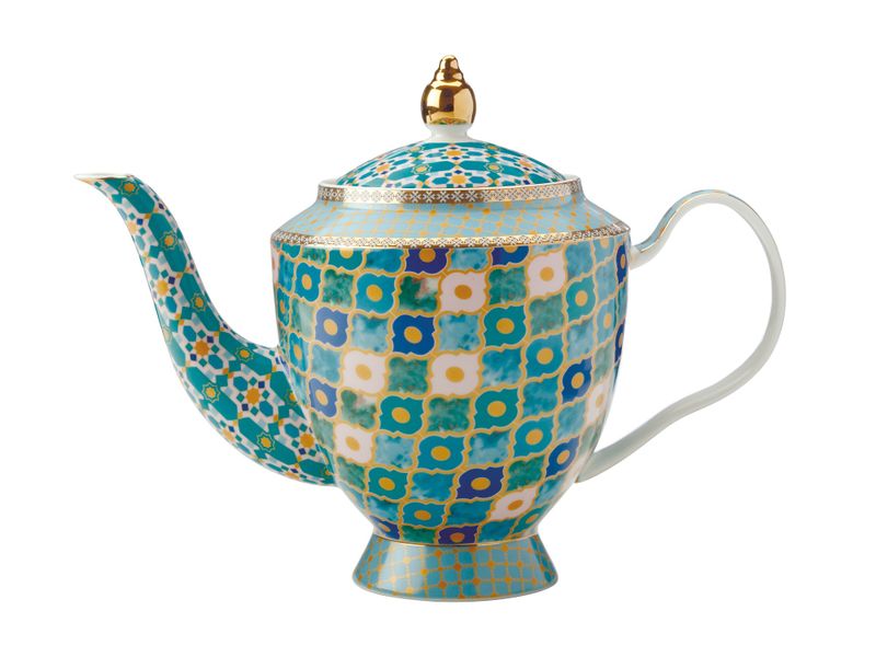 Maxwell and Williams Kasbah Tea Pot 1L with Infuser - Turquoise