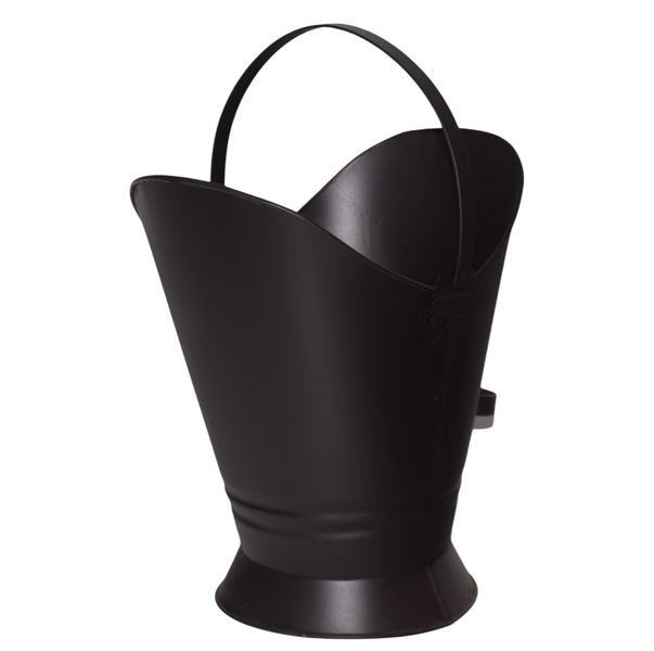 Traditional Charcoal/Wood Bucket (Stee, Black)