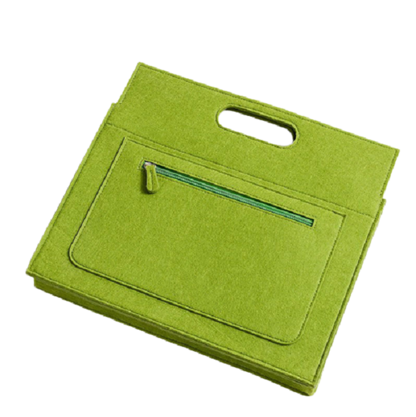 Portable Cute Felt Laptop Case Shopping Travel Cosmetic Handbag 15 Inch