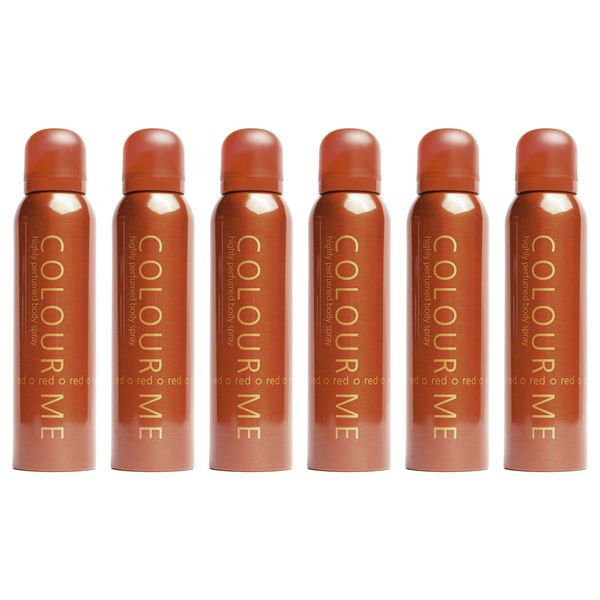 Colour Me Red Body Spray Pack of 6