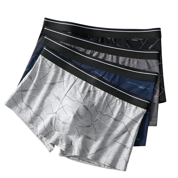 IPSTYLE Men's Underwear Printed Boxer Briefs Loose Comfortable