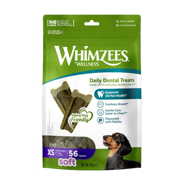 Whimzees Soft X-Small - 56 Pieces Value Bag