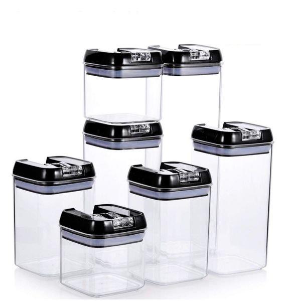 7 Piece Of Airtight Containers-Black