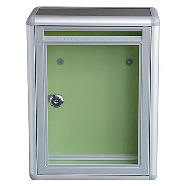 Craft Decor Transparent Lockable Wall Mount Letterbox - 29cm