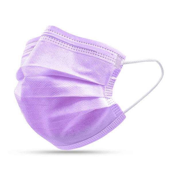 Face Masks - 3Ply Disposable Surgical Mask - Purple (Pack of 50)