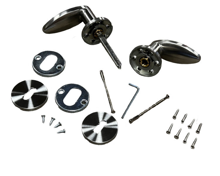 Stainless Steel Grade 304 Lever Handle Combo 2 - Pear Shape Escutcheons