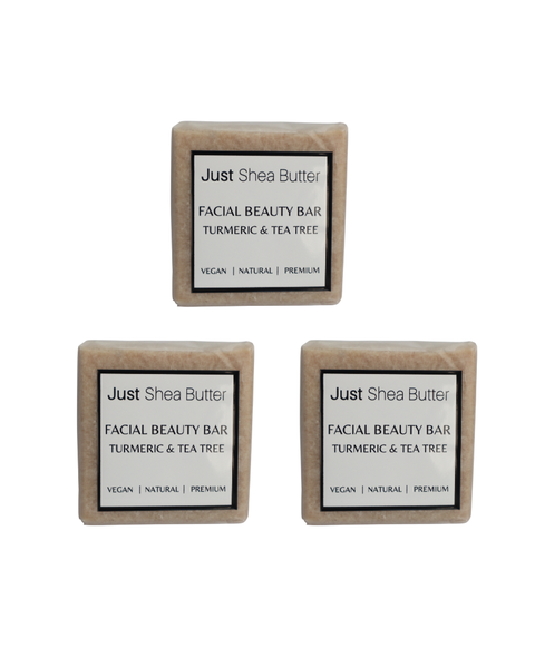 Turmeric &amp; Tea Tree Natural Facial Beauty Bars (3 Pack) - Just Shea Butter