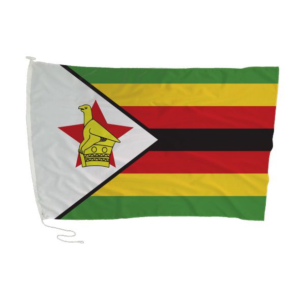Zimbabwe Flag with Rope and Toggle - 180 x 120cm