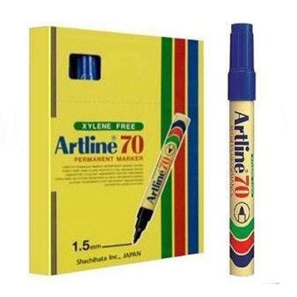 Artline - EK 70 Bullet Point Permanent Marker Blue (Box of 12)