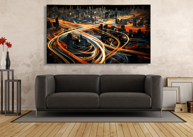 Canvas Wall Art - Urban Glow Abstract - IM1121