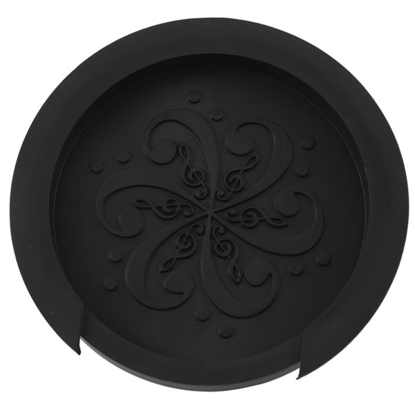 Acoustic Guitar Sound Hole Cover Block Plug Screeching Halt Black
