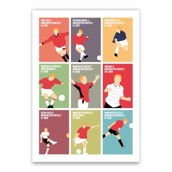Paul Scholes Goals Poster - A1