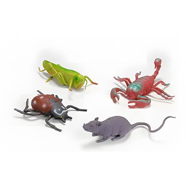 4 Pieces Realistic Mixed Imaginative Play Jungle Animal Insects Toys Pack