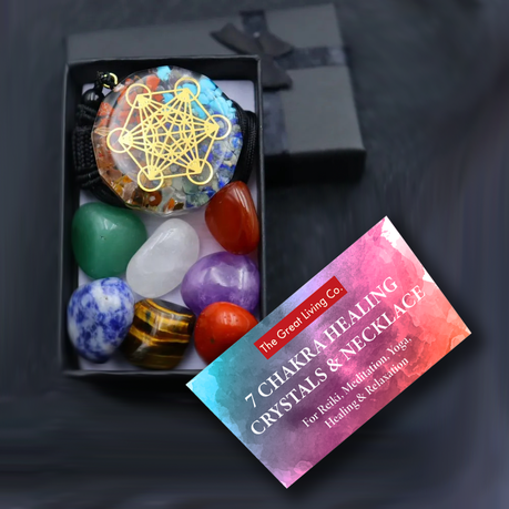 7 Chakras Crystal Stone Gift Set & Orgone Necklace.Healing/Reiki/Meditation, Shop Today. Get it Tomorrow!