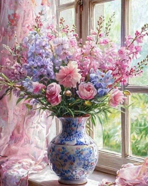 Morning Light &amp; Blossoms Paint by Number Kit for Adults/Beginners