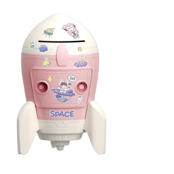 Rocket Piggy Bank for Kids