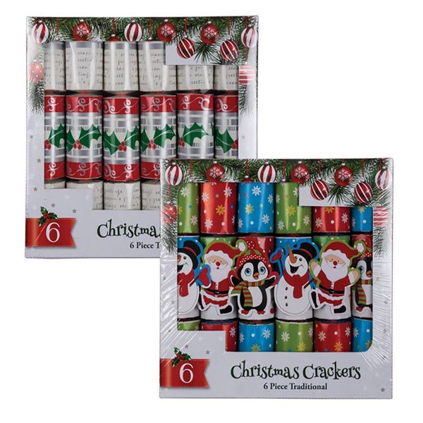 Xmas Crackers Traditional - 6 Piece (2 Pack)