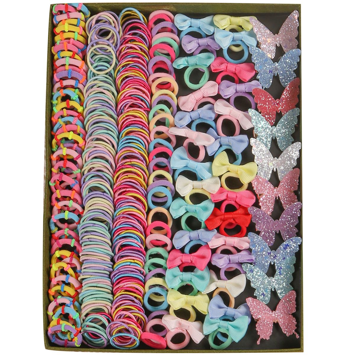 287-Piece Elastic Headbands for Little Girls, Hair Clips, Hair Accessories