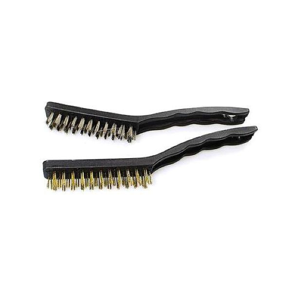 2 Piece Brass and Stainless-Steel Wire Brush Set