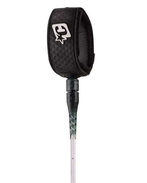 Creatures Pro 6 Surfboard Leash : White Speckle Black