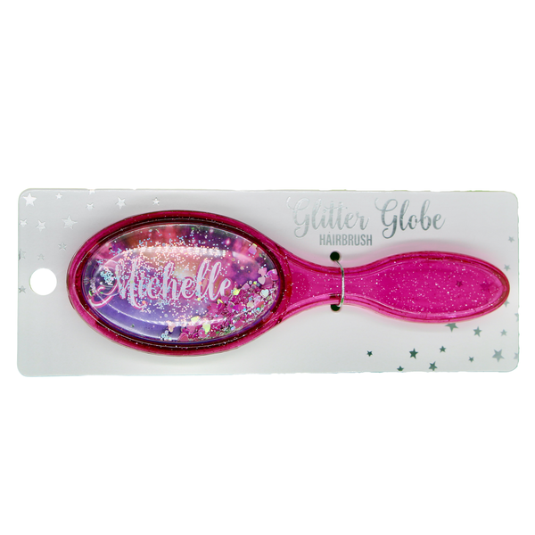 Glitter Globe Name Hairbrush - Michelle
