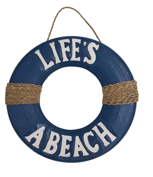 Wood Buoy - Life`s a Beach - 30cm