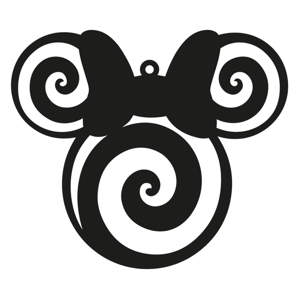 White Decal Sticker - Minnie Mouse 002 image