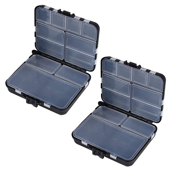 Camping Fishing Durable Lightweight Tackle Storage Box Set of 2 (12cm)